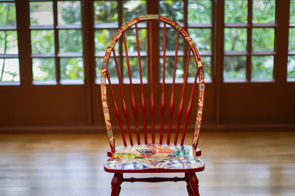 The Banned Books chair at Kelly Writers House.