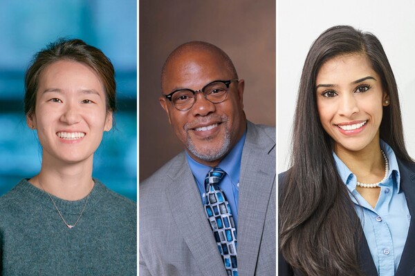 Headshots of Jina Ko, Kevin Johnson, and Sheila Shanmugan