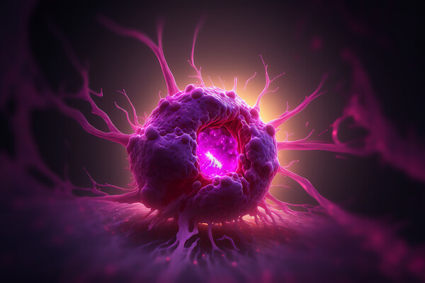 Artist's depiction of tumor microenvironment