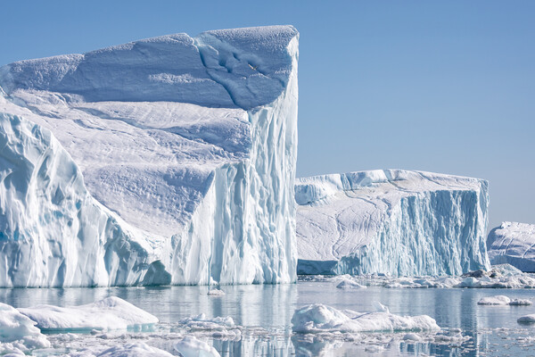 Icebergs in Greenland.