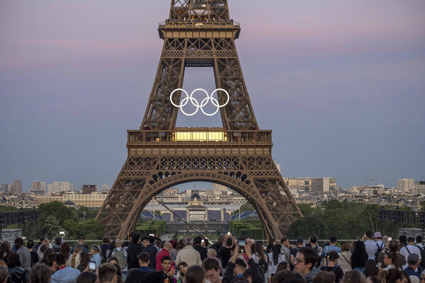 eiffel tower in advance of paris olympics