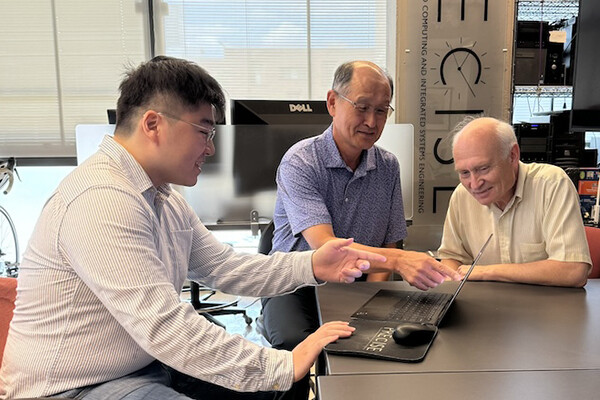 From left: Pengyuan Eric Lu, Insup Lee, and Oleg Sokolsky.