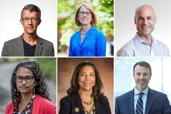 Top row, left to right: Zoltan Pierre Aramy, Kathryn H. Bowles, and Scott D. Halpern. Bottom row left to right: Eugenia South, Alexis A. Thompson, and E. John Wherry III.