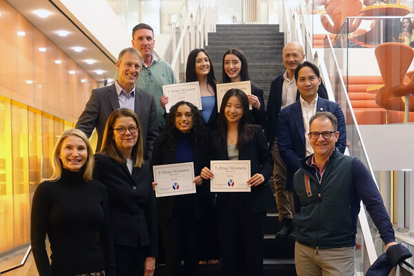 Winners of Penn’s 2025 Y-Prize holding their certificates.