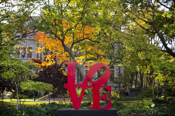 The LOVE statue on Penn’s campus.