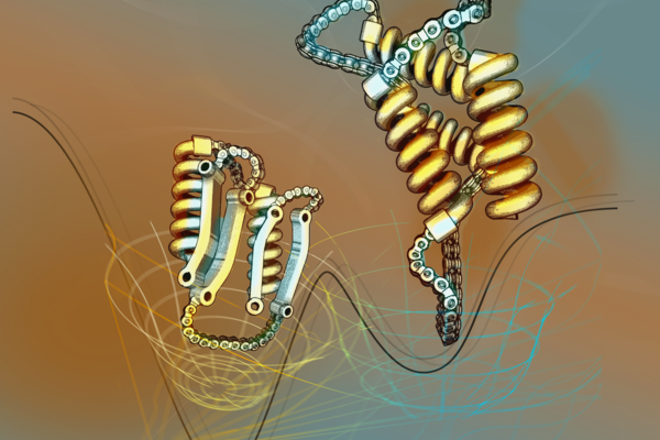 Artist's interpretation of prion mechanics.
