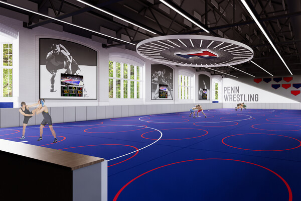 A rendering of the new Penn Wrestling facility