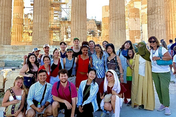 Penn students in Athens, Greece.