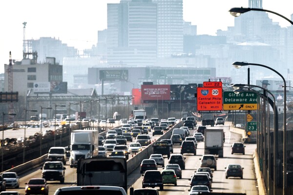 Traffic from New Jersey to Philadelphia.