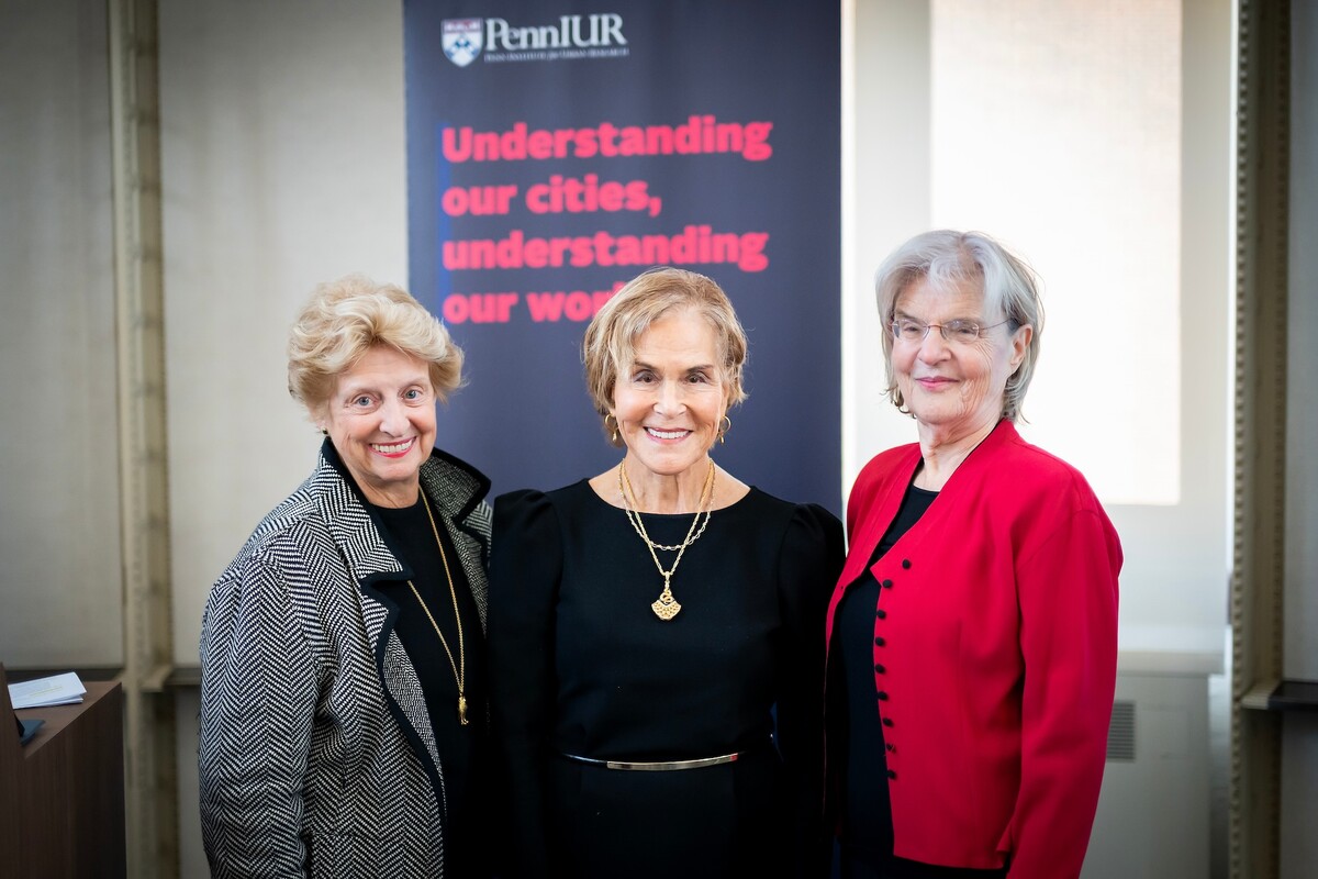 From left: Genie Birch, Judith Rodin, and Susan Wachter