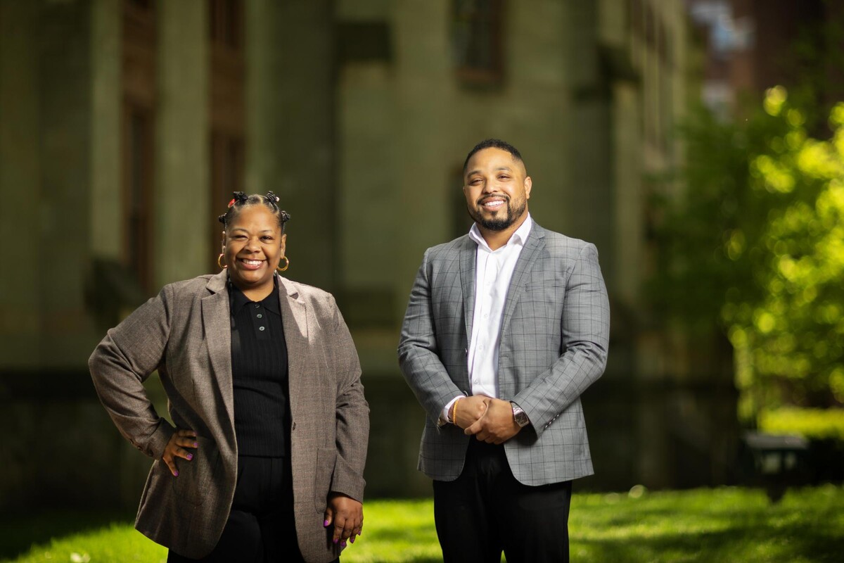 Nikisha Bailey and Matthew Nam, co-founders of Win Win Coffee, a Philadelphia-based coffee supplier and Penn vendor.