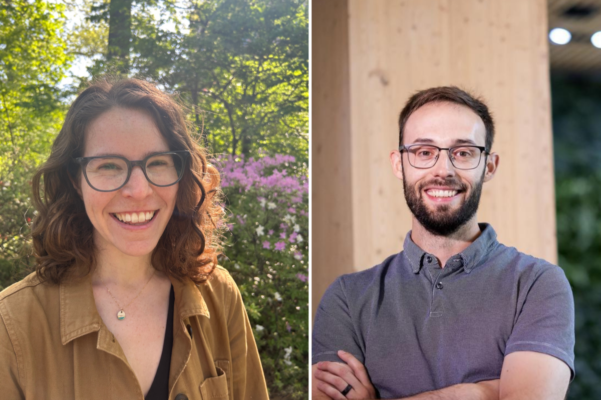 Sibe-by-side portraits of Brynn Sherman, on left, and Kieran Murphy, right.