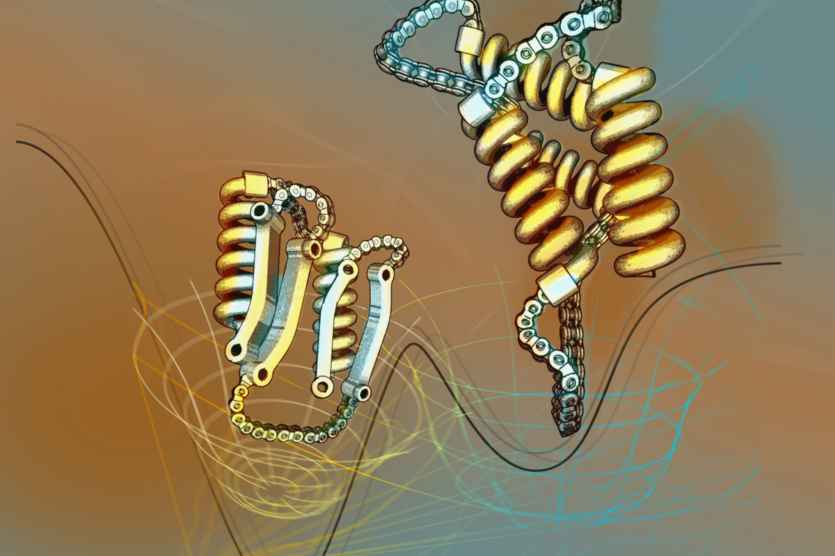 Artist's interpretation of prion mechanics.