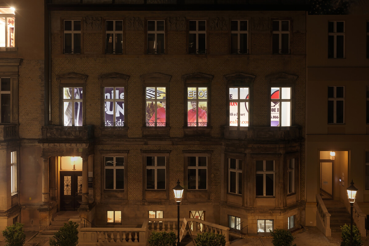 Exterior view of “(Ex)Urban Futures of the Recent Past” artwork.