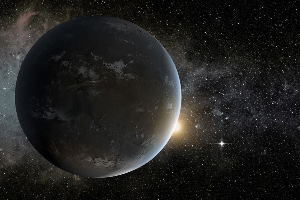 Artist depiction of exoplanet LHS 3844 b.