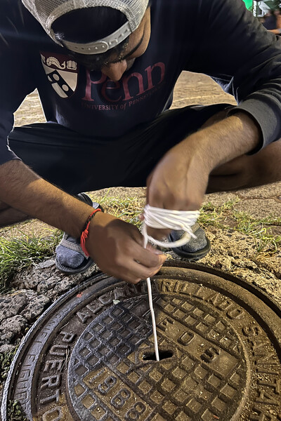 testing water in the sewer